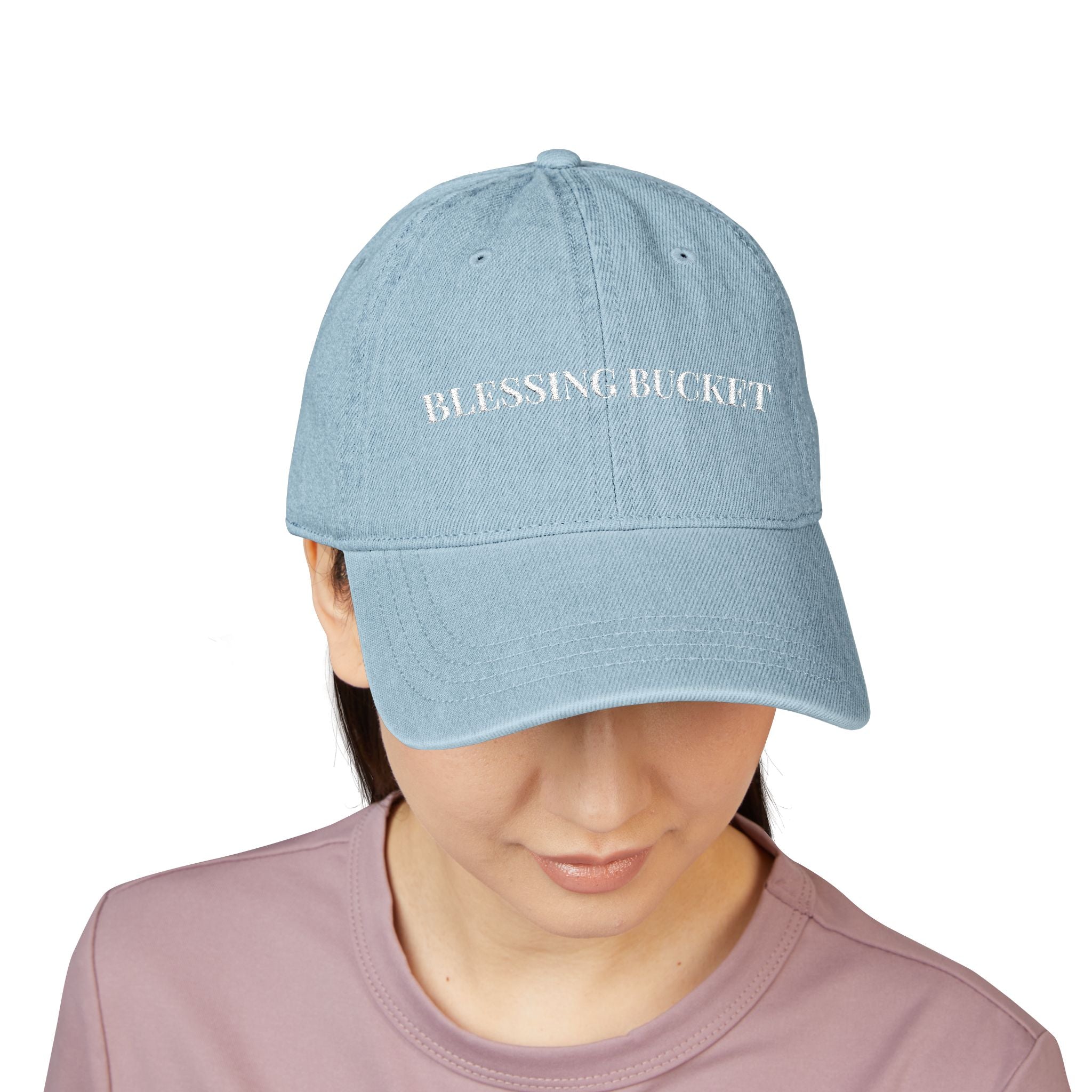 Blessing Bucket Denim Hat, Casual Cap, Trendy Accessories, Gift for Her, Summer Fashion