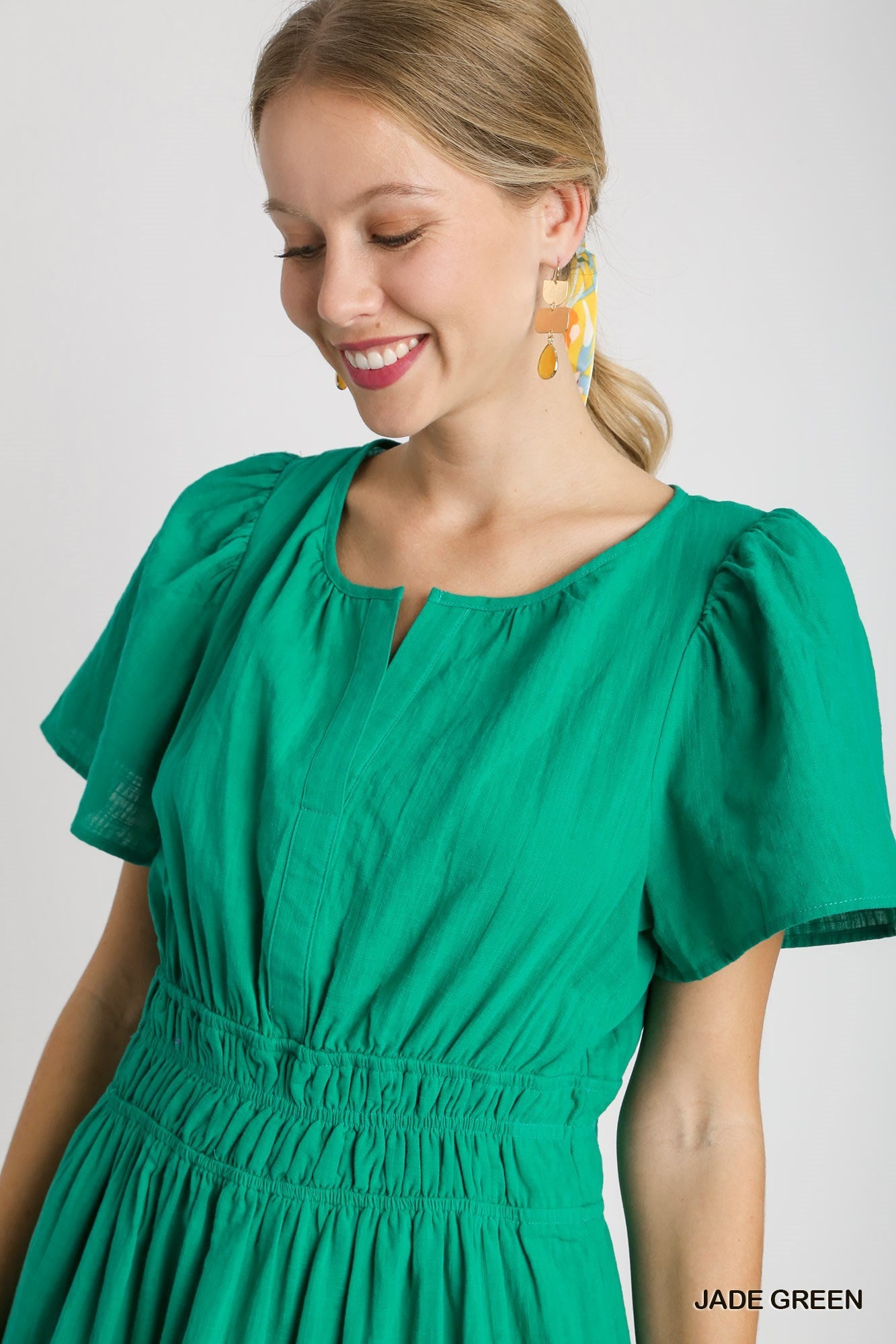 Tiered Maxi Dress with Pin-tuck and Smocked Waistband